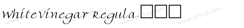 White Vinegar Regula字体转换